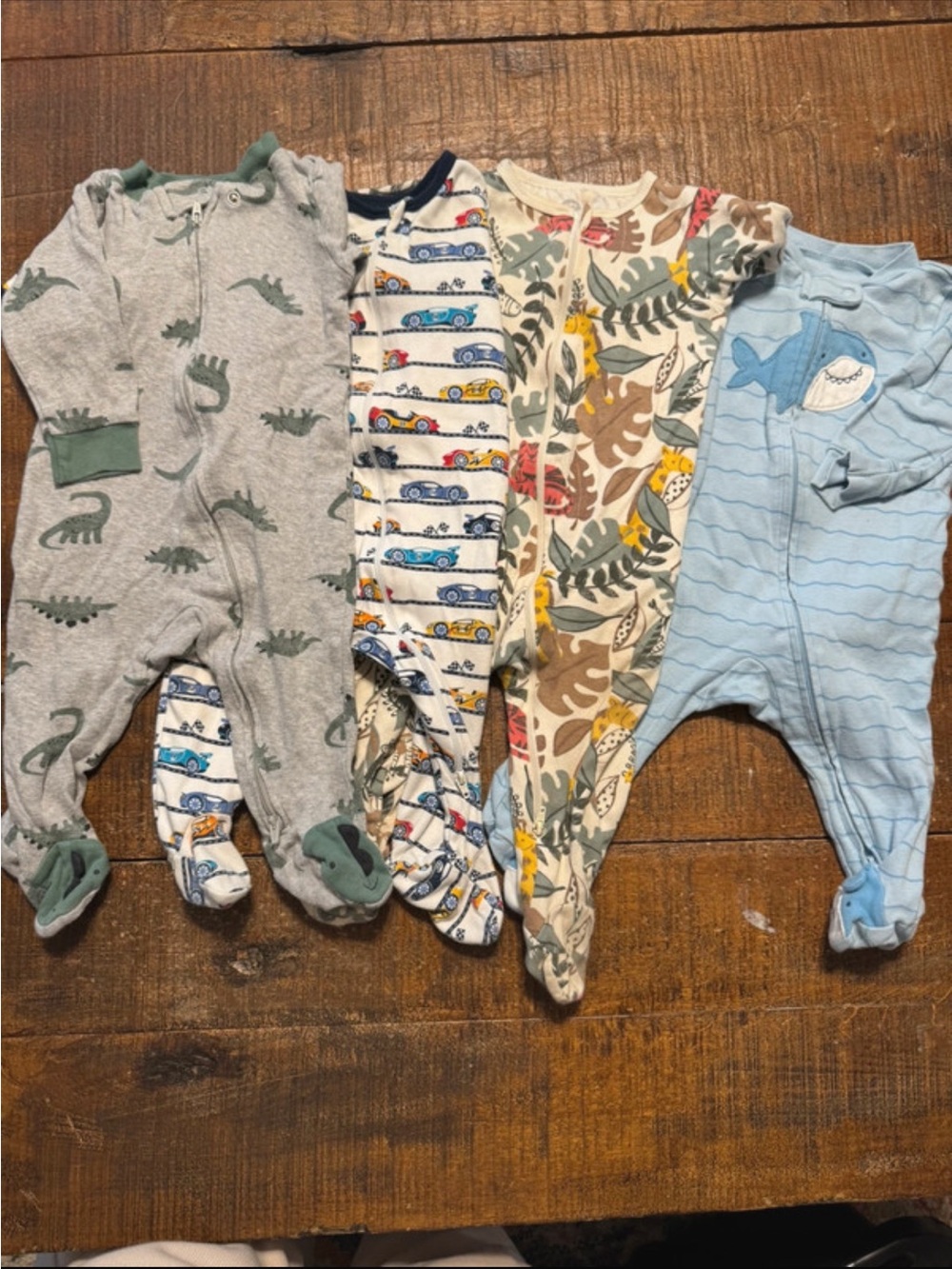 Four 6-9mo Baby Sleepers/PJs
